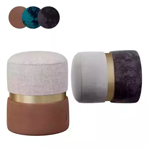 Poufs  Low-poly 3D model