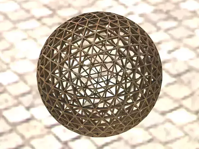 Wireframe Shape Frequency Geodesic Sphere 3D print model