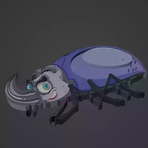 RHINOCEROS BEETLE ANIMAL CARTOON 3D print model