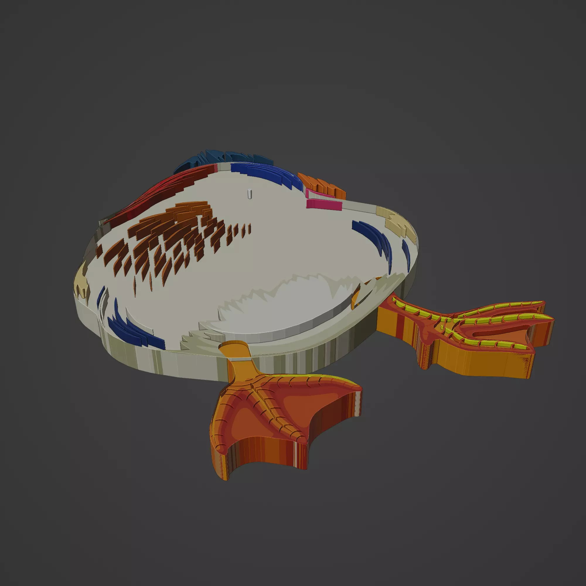 chicken animal cartoon 3D print model_0