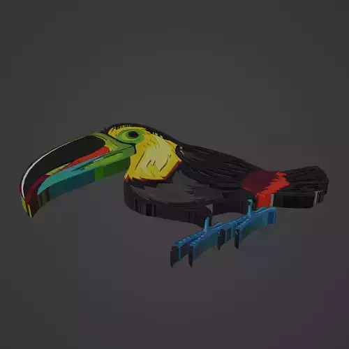bird animal cartoon 3D print model