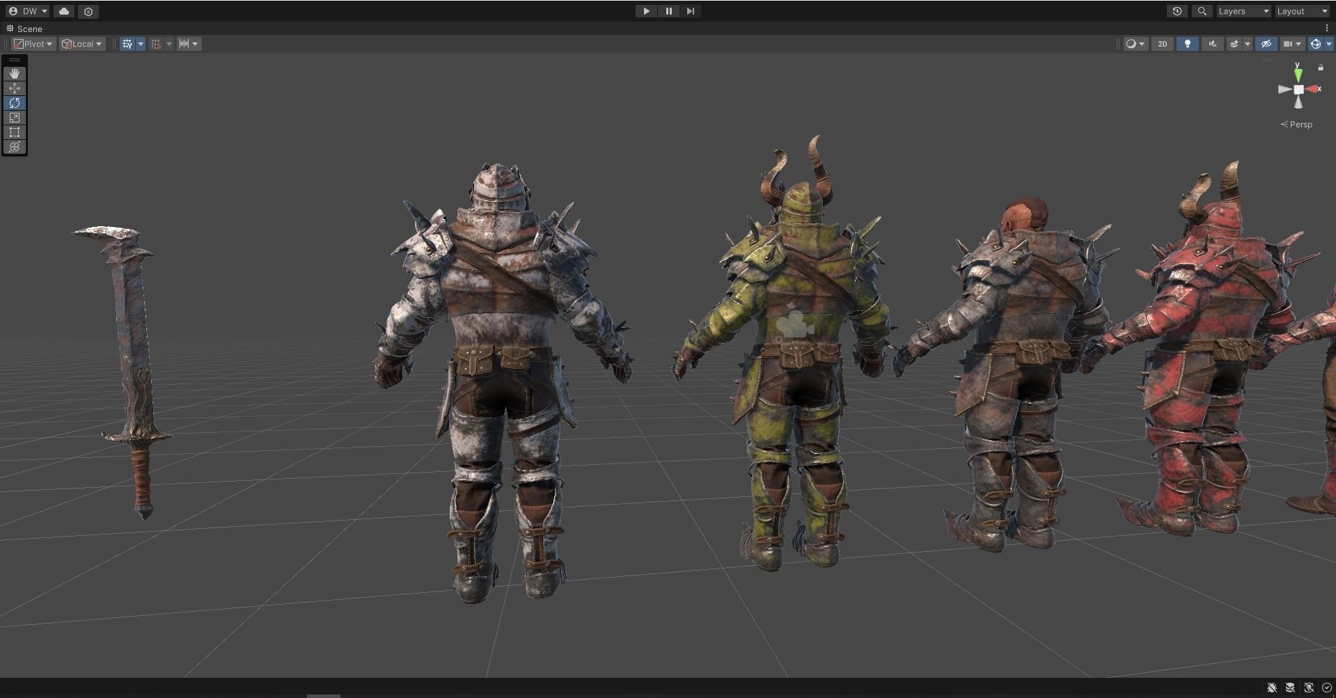 Chaos Knight Low-poly 3D model_35