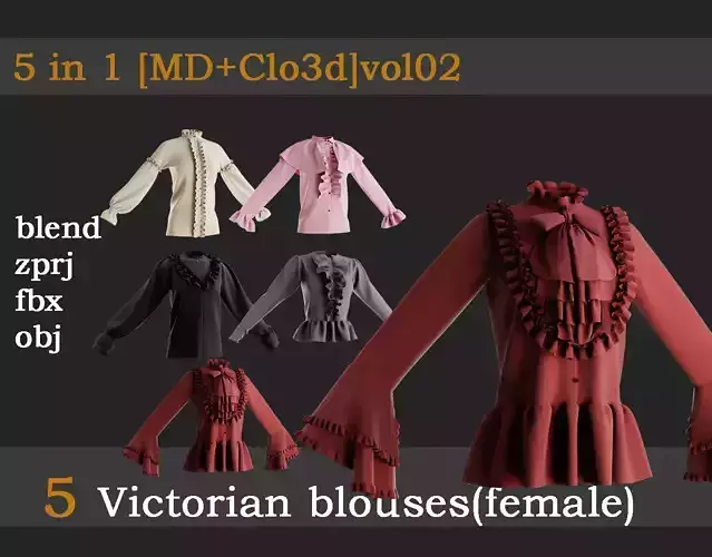 5 Victorian blouses vol02