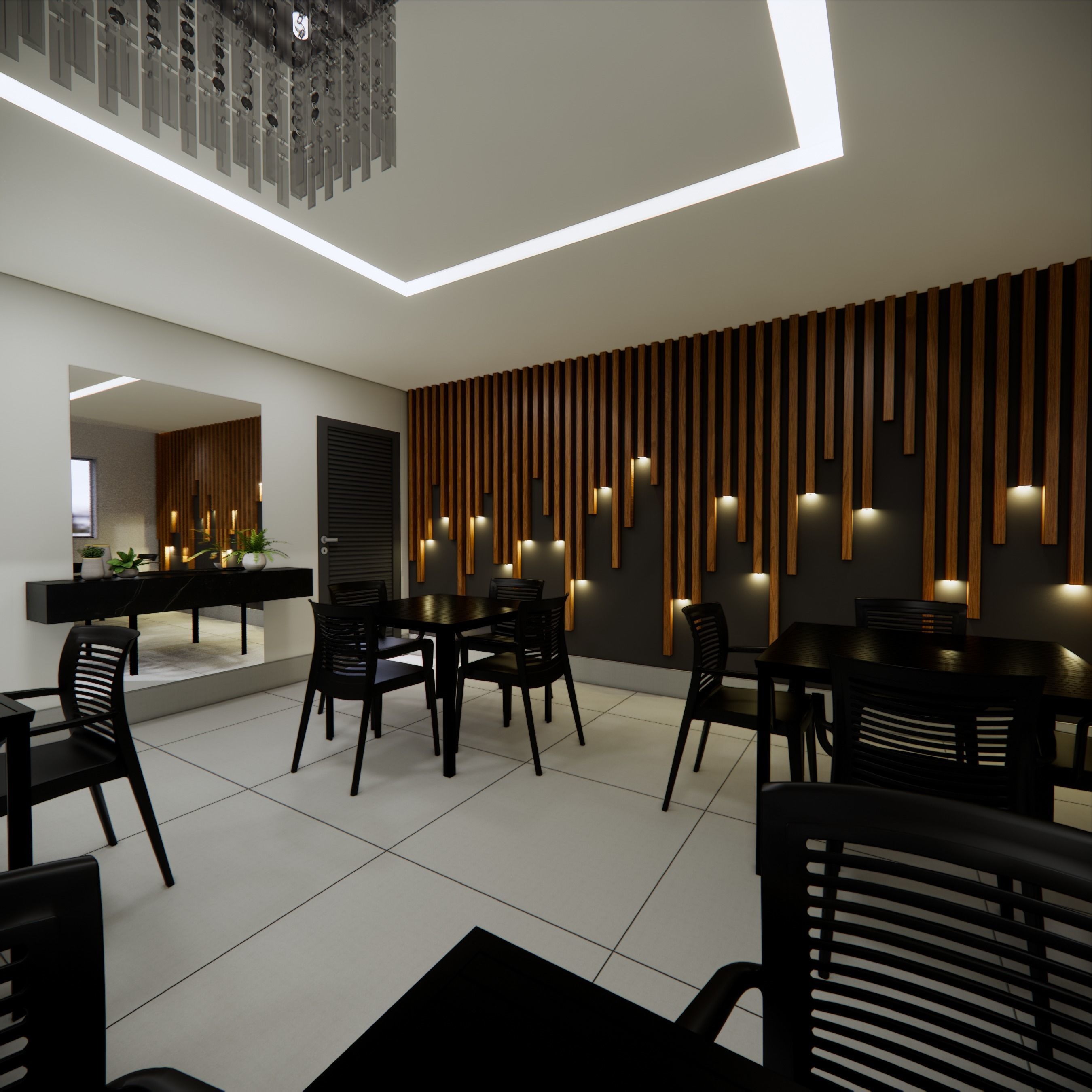 Modern Party Hall Enscape Interior Scene 3D model | CGTrader