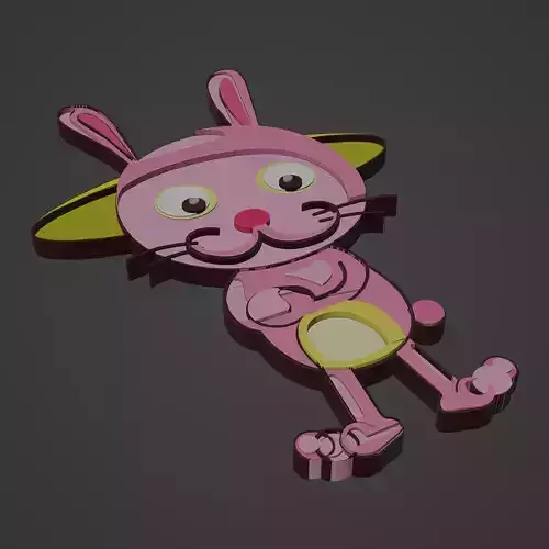 cat animal cartoon 3D print model