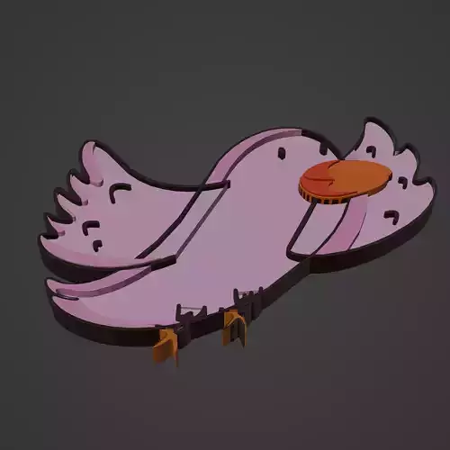 bird animal cartoon 3D print model