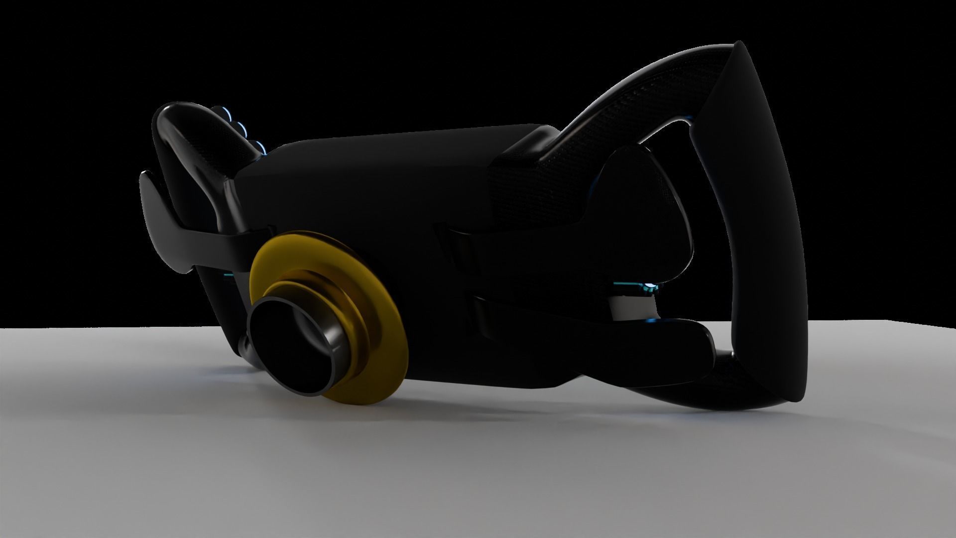 Custom Race Car Steering Wheel Free 3D model_3