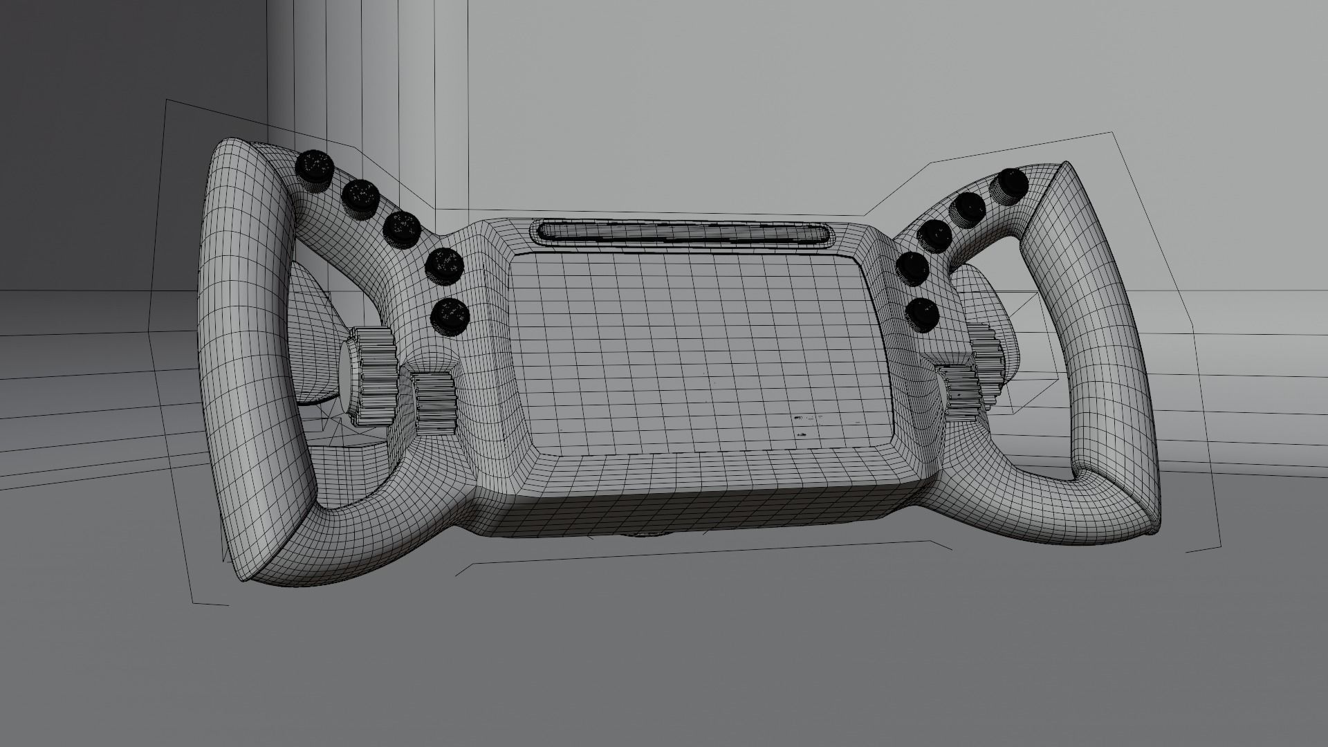 Custom Race Car Steering Wheel Free 3D model_2