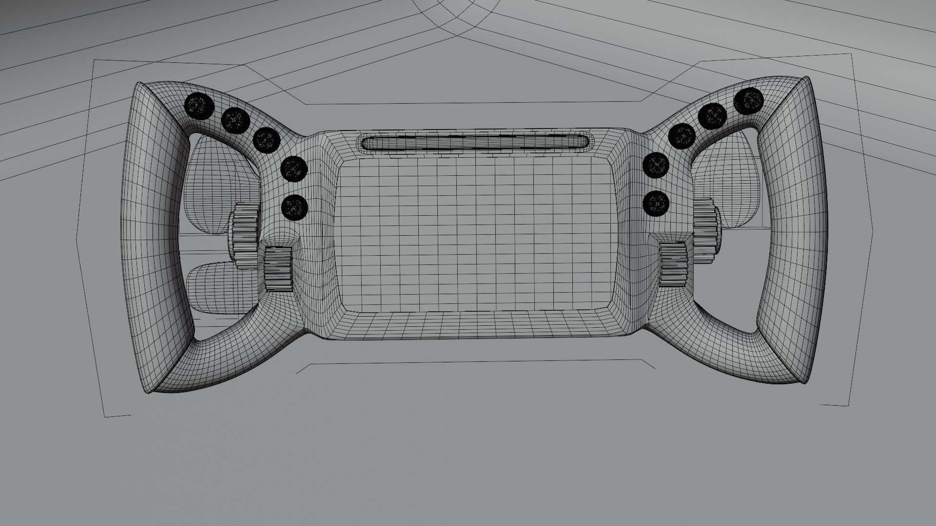 Custom Race Car Steering Wheel Free 3D model_8