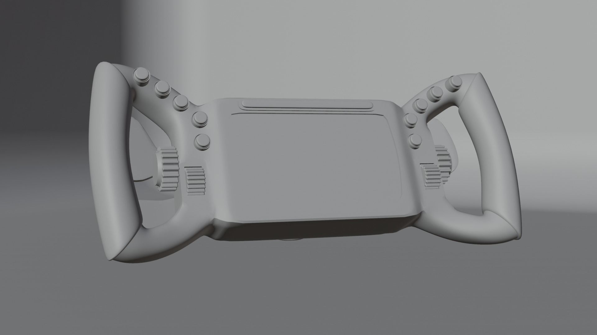 Custom Race Car Steering Wheel Free 3D model_1