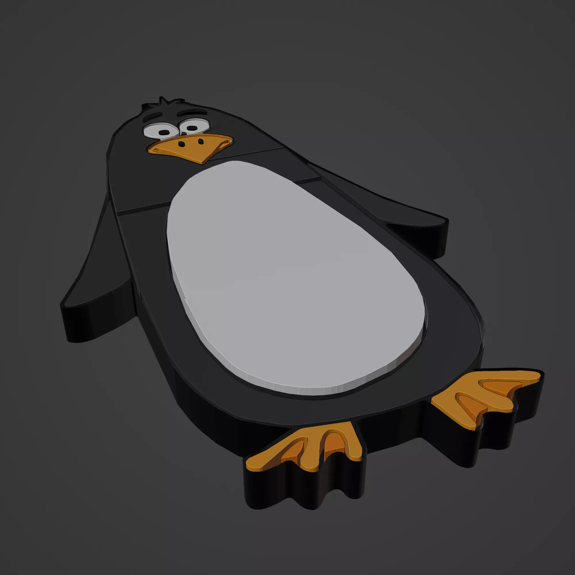 penguin animal cartoon 3D print model_0