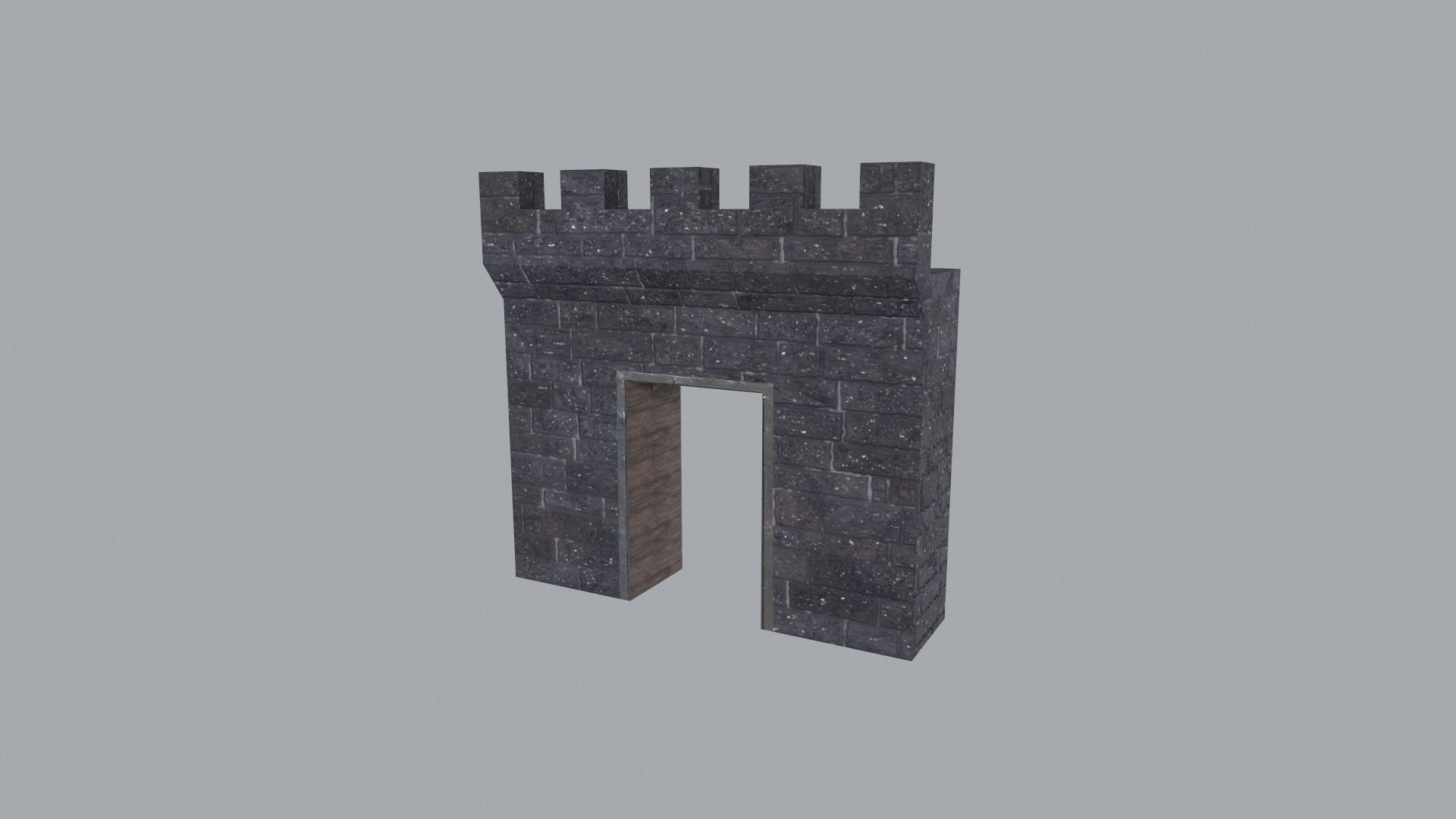 Modular Castle Walls PBR Low-poly 3D model_7