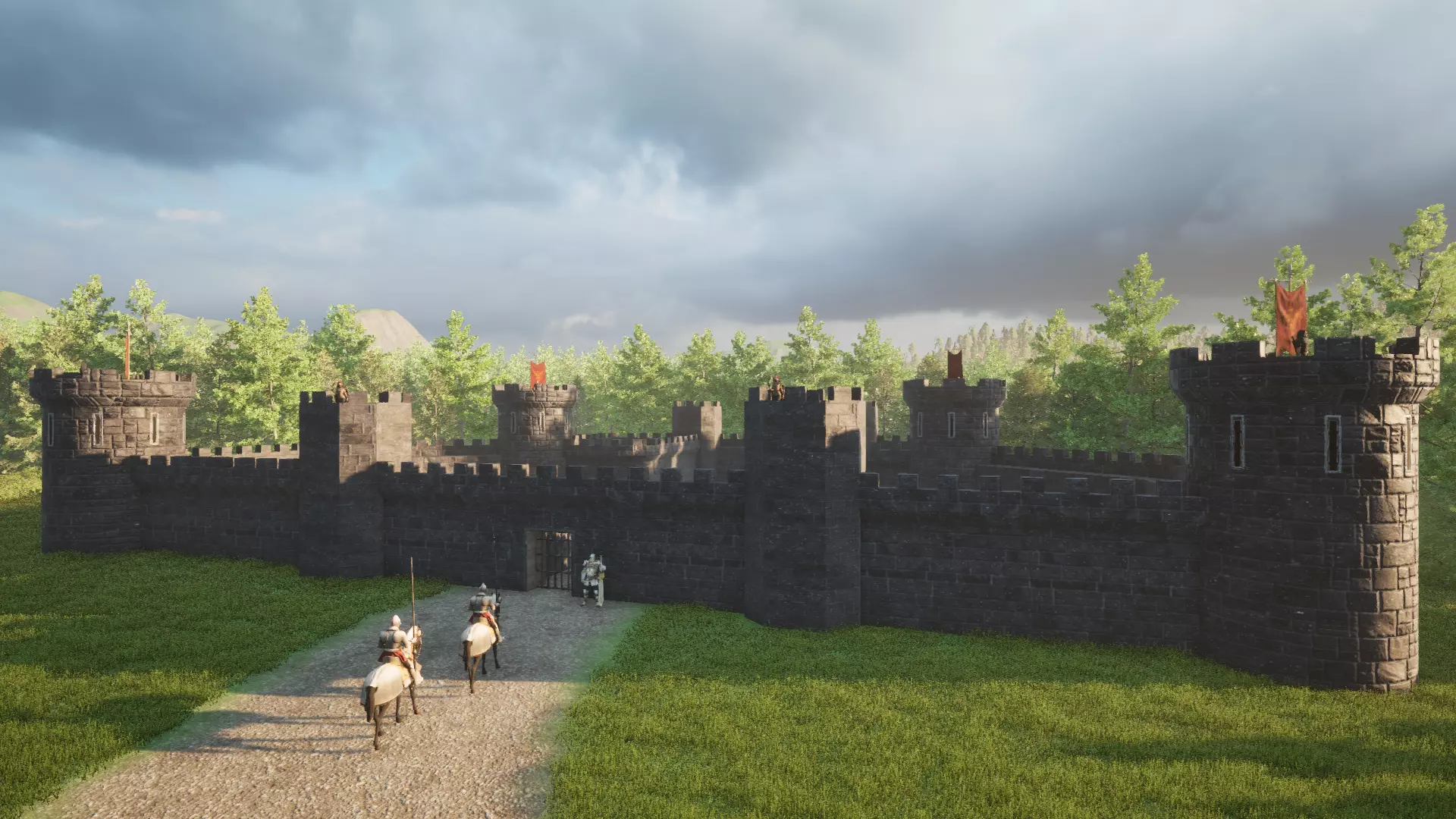 Modular Castle Walls PBR Low-poly 3D model_0