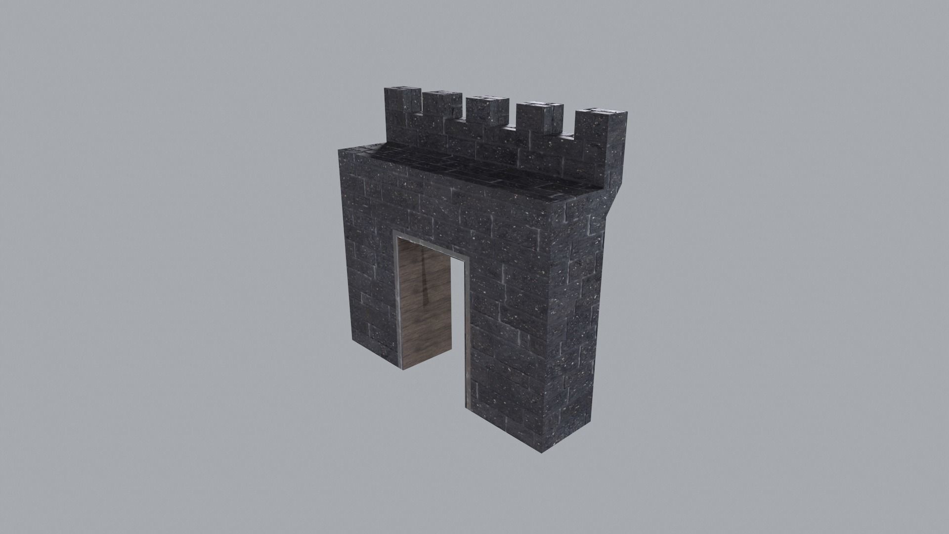 Modular Castle Walls PBR Low-poly 3D model_8