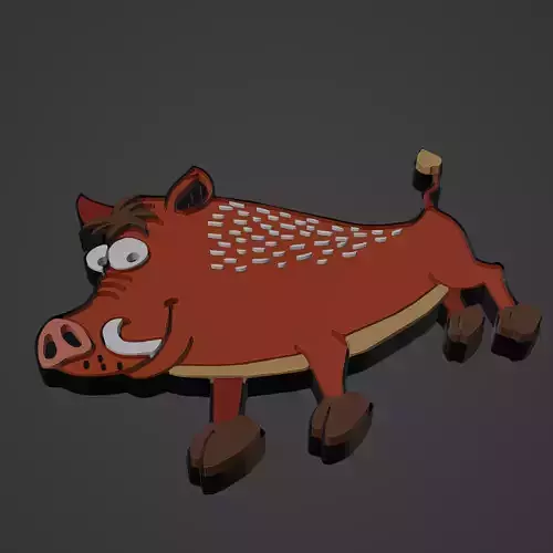 wild boar animal cartoon