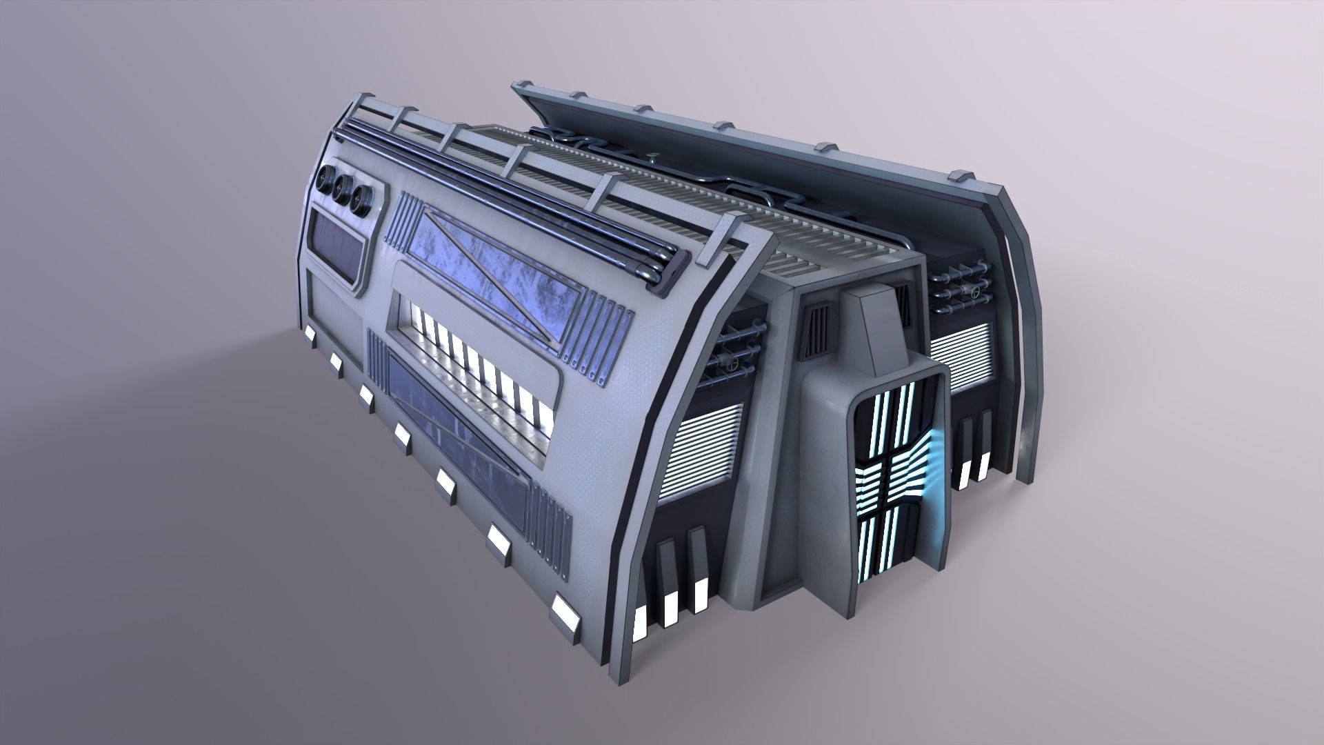 Big Low-Poly Ski-fi Pack Low-poly 3D model_17