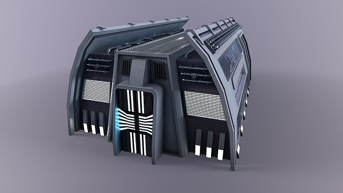 Big Low-Poly  Ski-fi Pack Low-poly 3D model 2