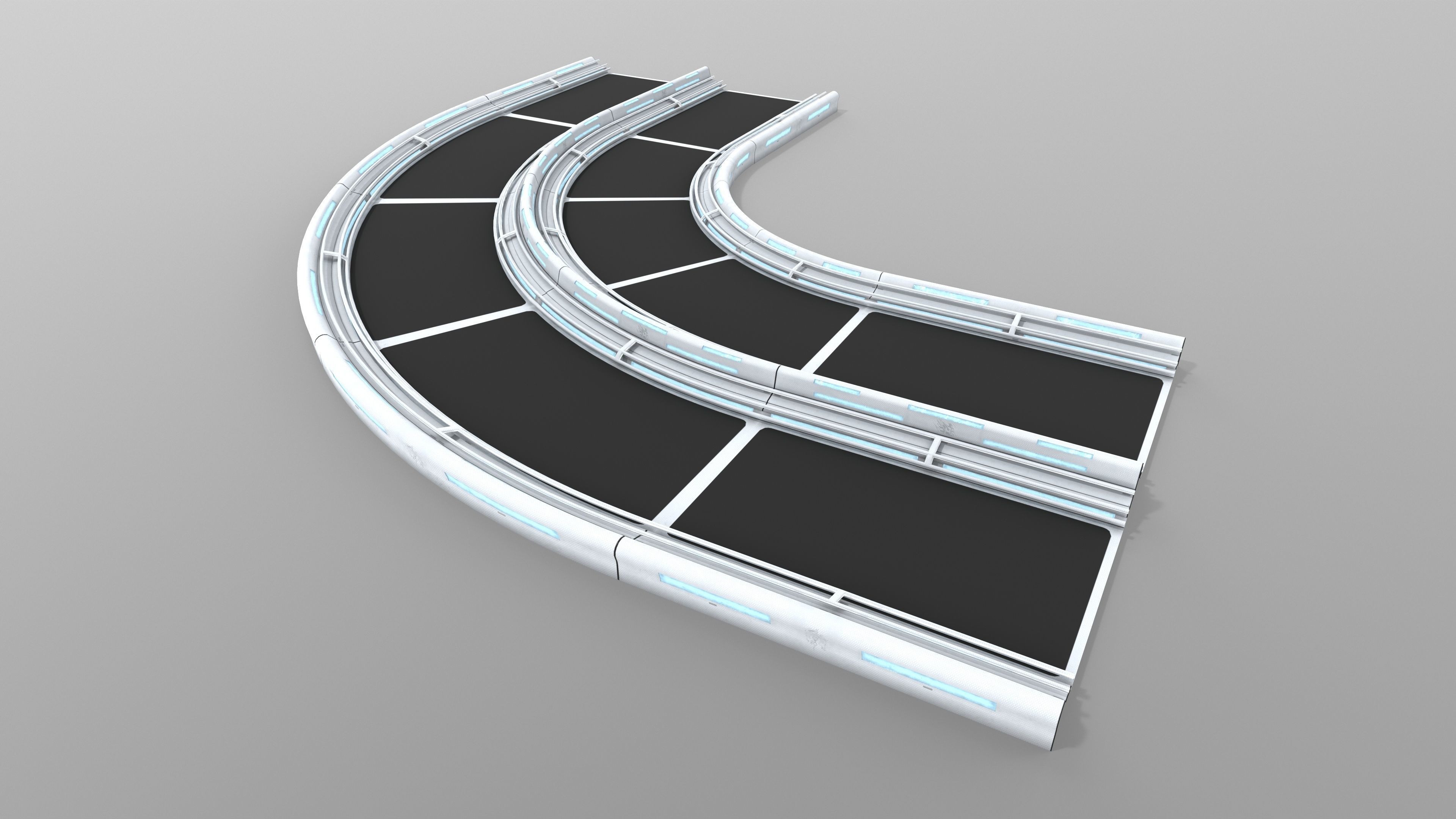 Big Low-Poly Ski-fi Pack Low-poly 3D model_8