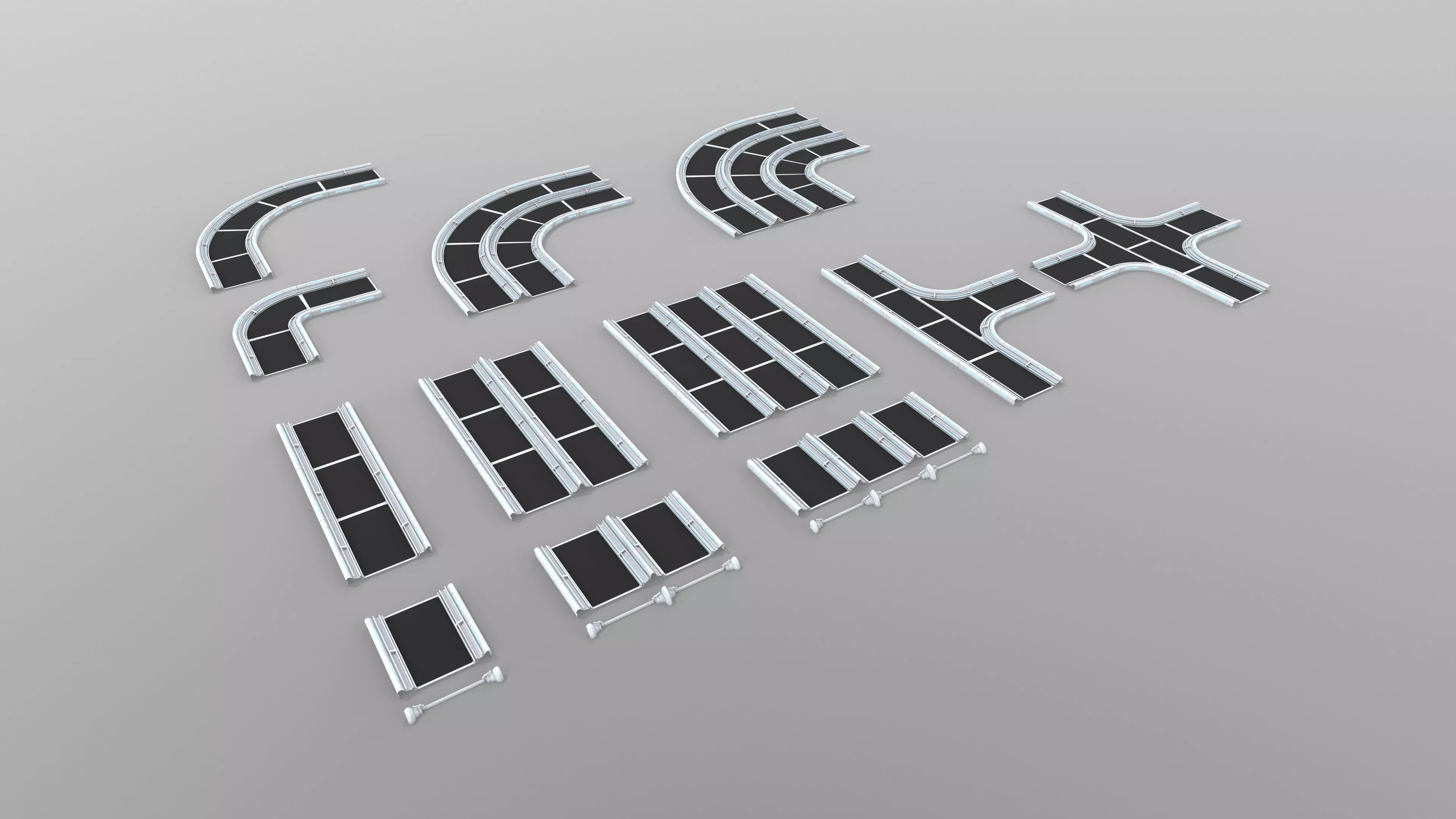 Big Low-Poly Ski-fi Pack Low-poly 3D model_0