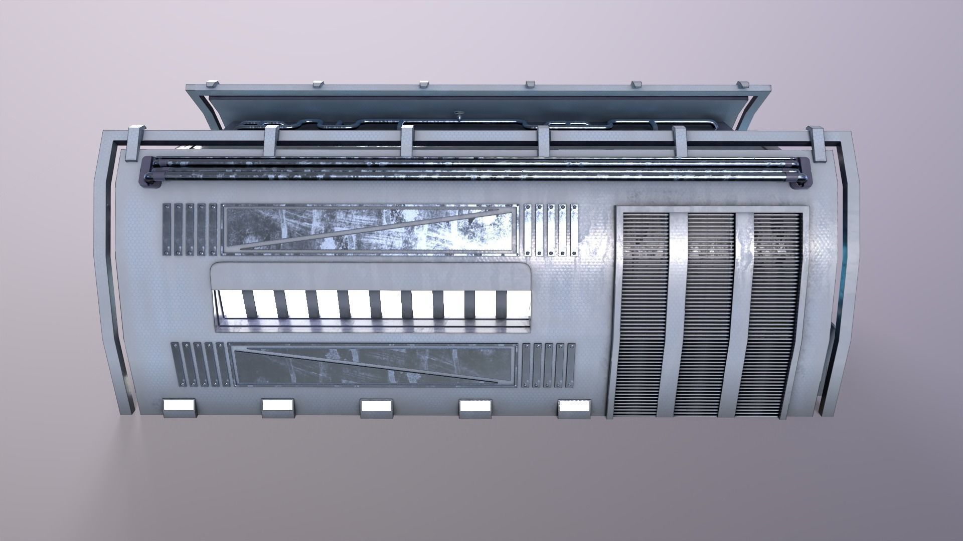 Big Low-Poly Ski-fi Pack Low-poly 3D model_14