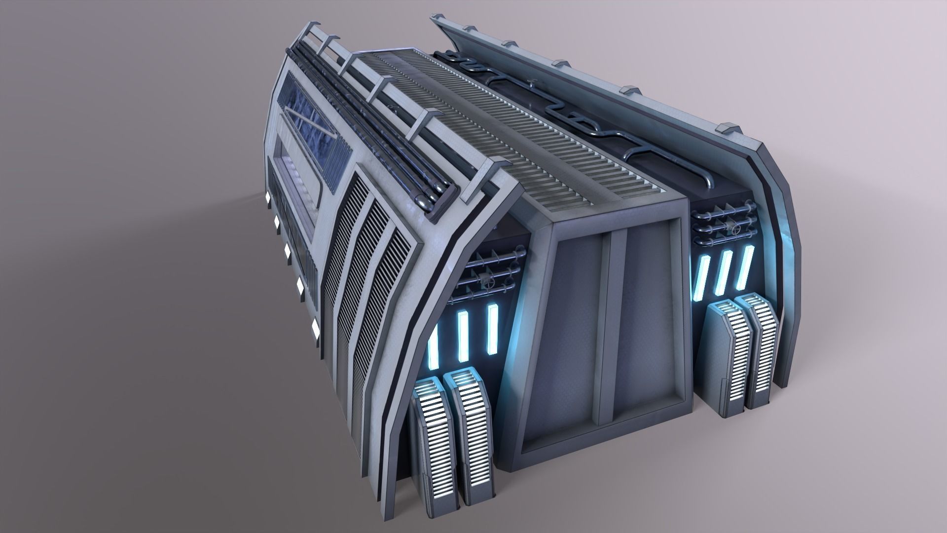 Big Low-Poly Ski-fi Pack Low-poly 3D model_15