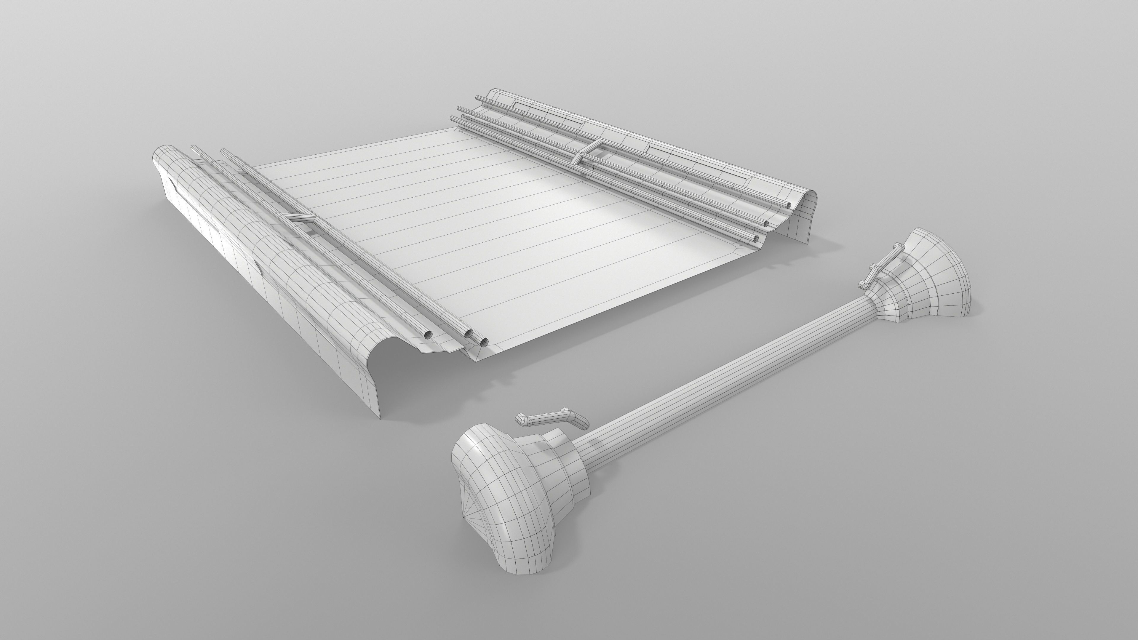 Big Low-Poly Ski-fi Pack Low-poly 3D model_10