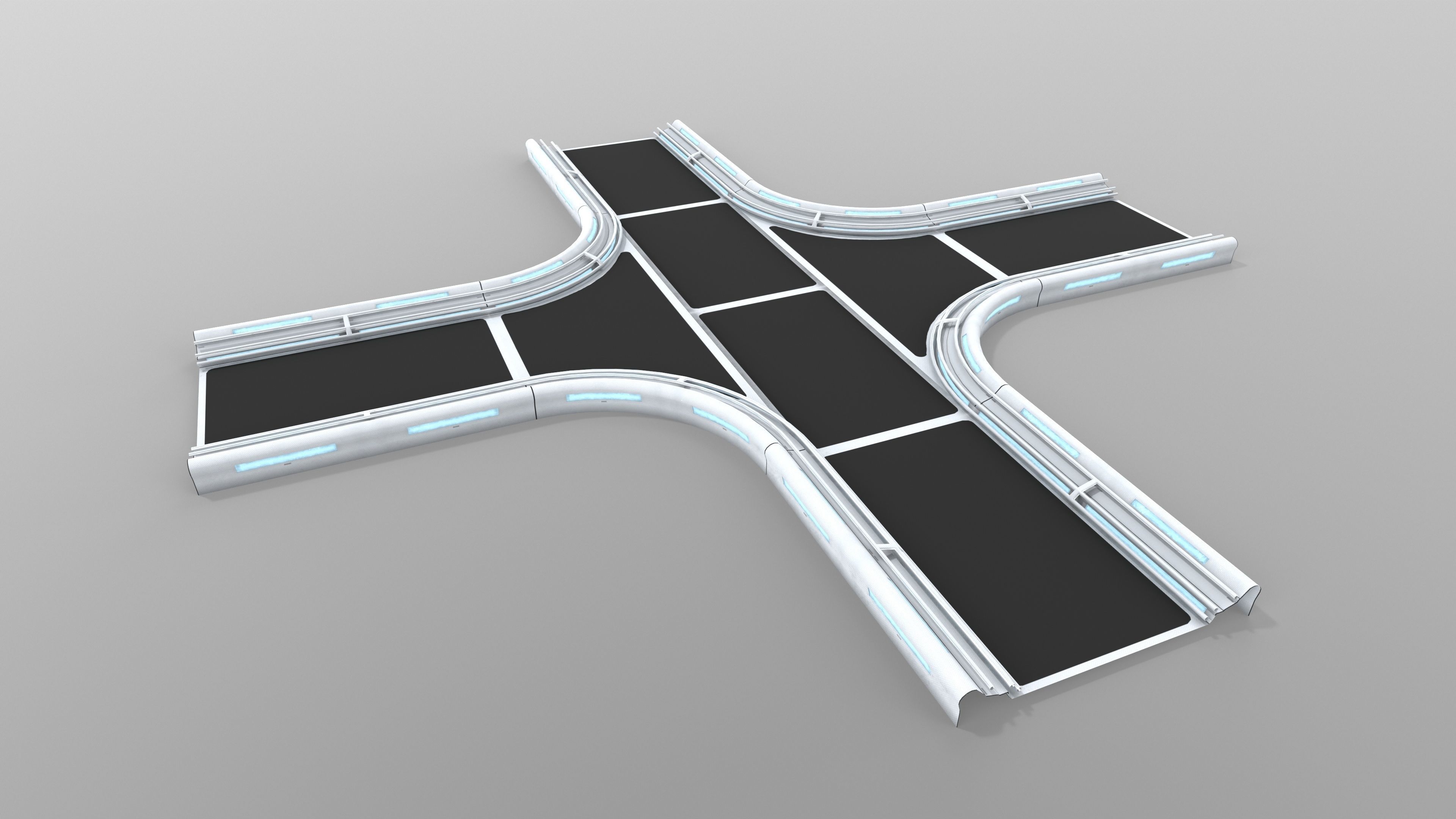 Big Low-Poly Ski-fi Pack Low-poly 3D model_9