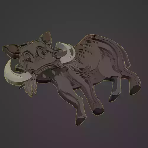 wild boar animal cartoon