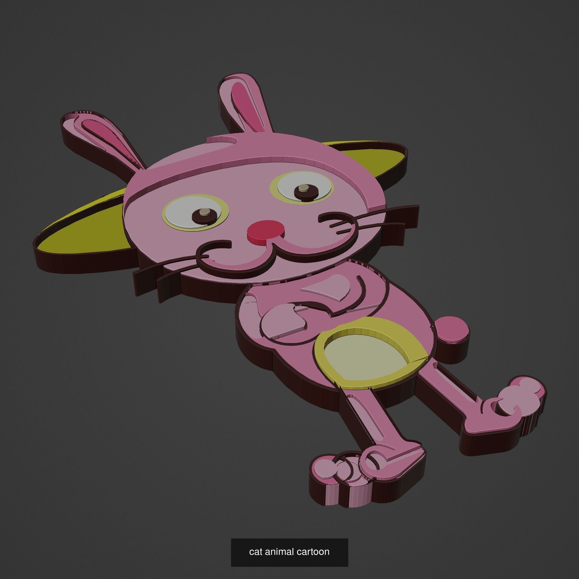 Animal Cartoon Mega Pack 95 Printing Model 3D Model Collection_76