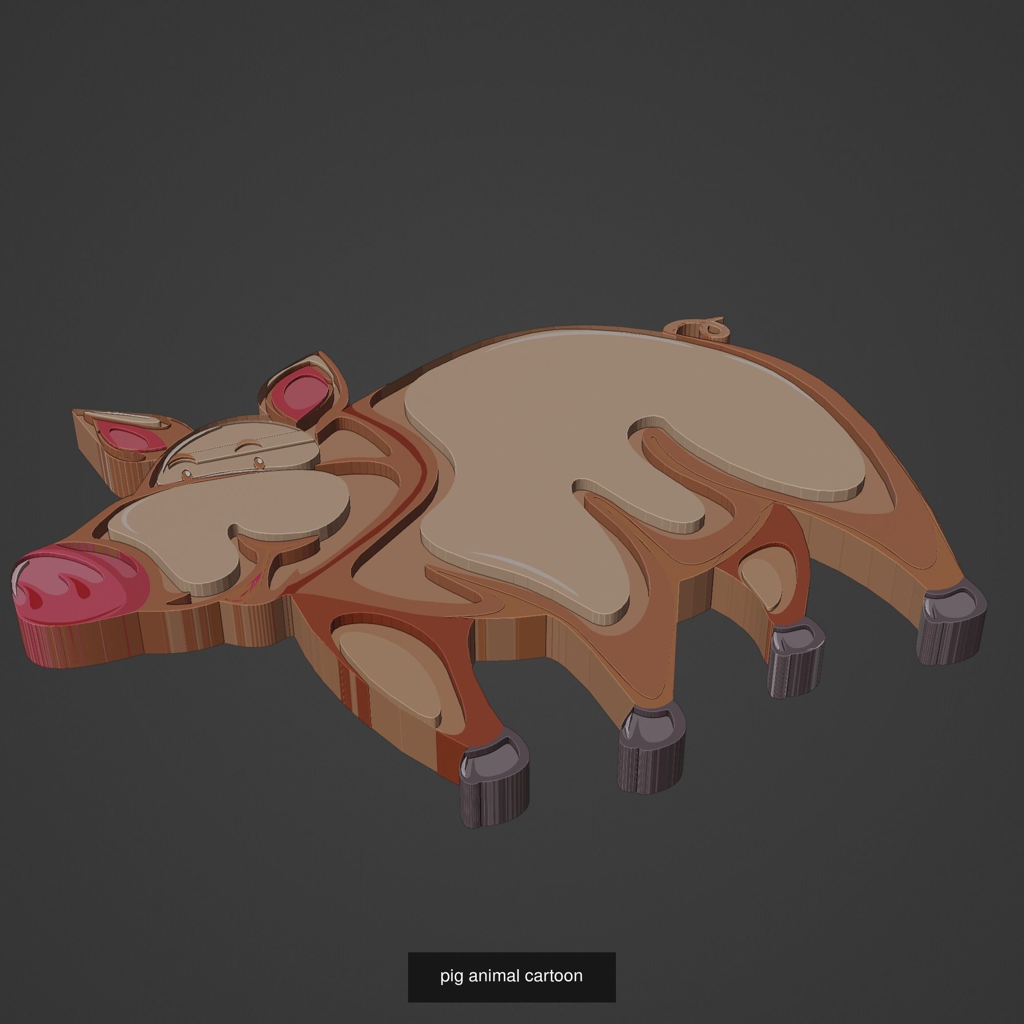 Animal Cartoon Mega Pack 95 Printing Model 3D Model Collection_54