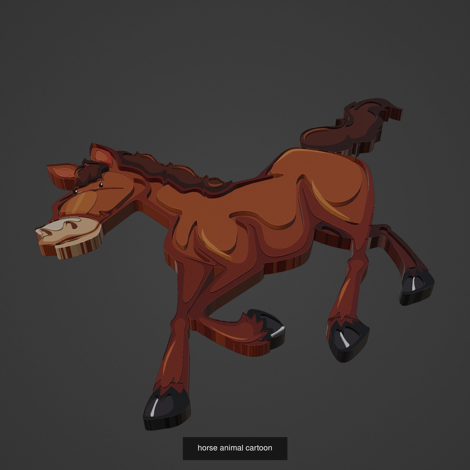 Animal Cartoon Mega Pack 95 Printing Model 3D Model Collection_43