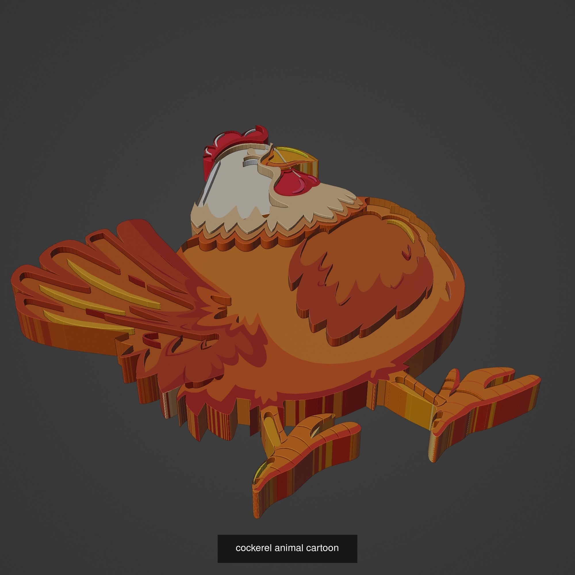 Animal Cartoon Mega Pack 95 Printing Model 3D Model Collection_66