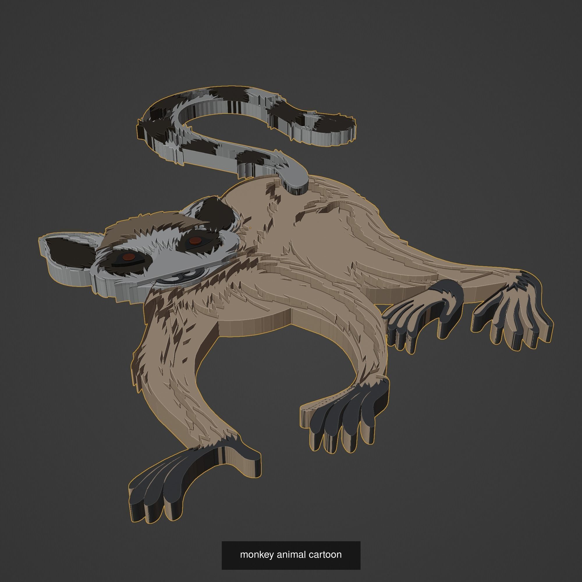 Animal Cartoon Mega Pack 95 Printing Model 3D Model Collection_110