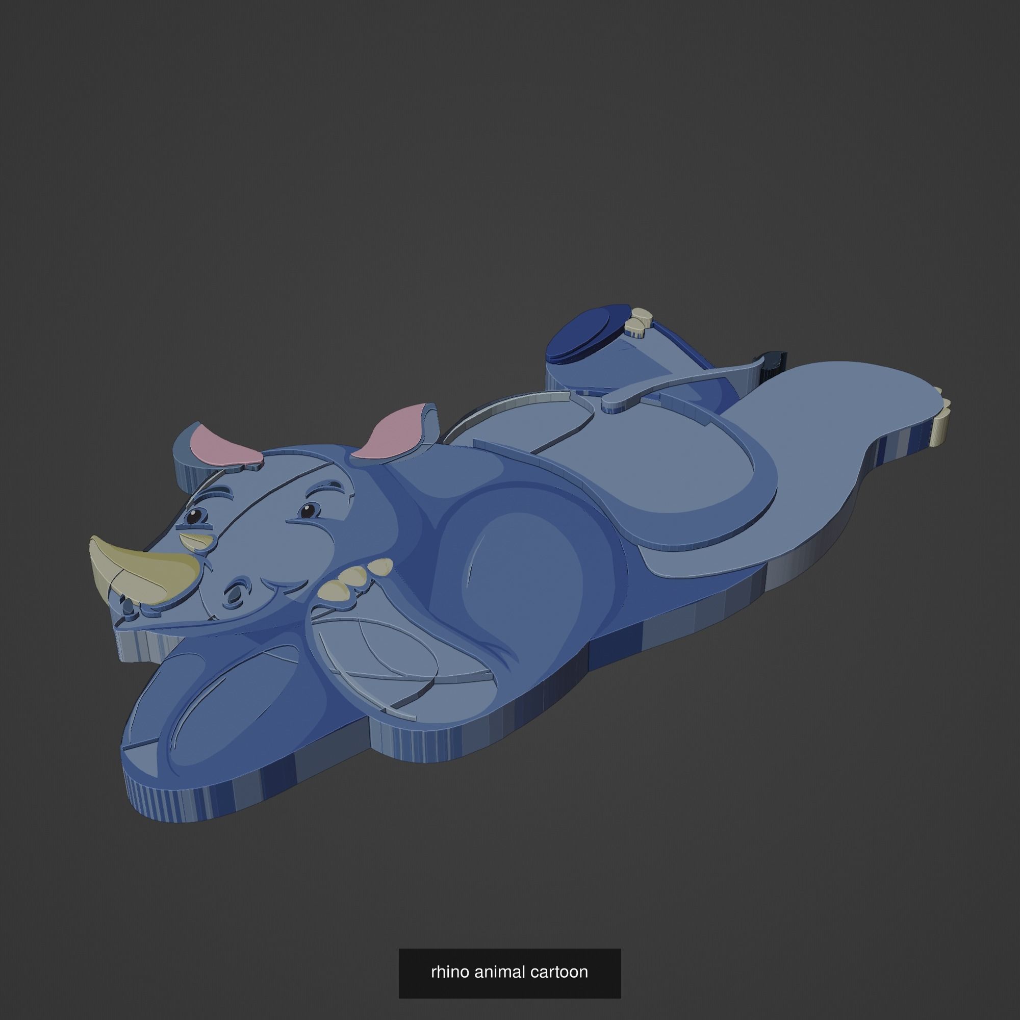 Animal Cartoon Mega Pack 95 Printing Model 3D Model Collection_16