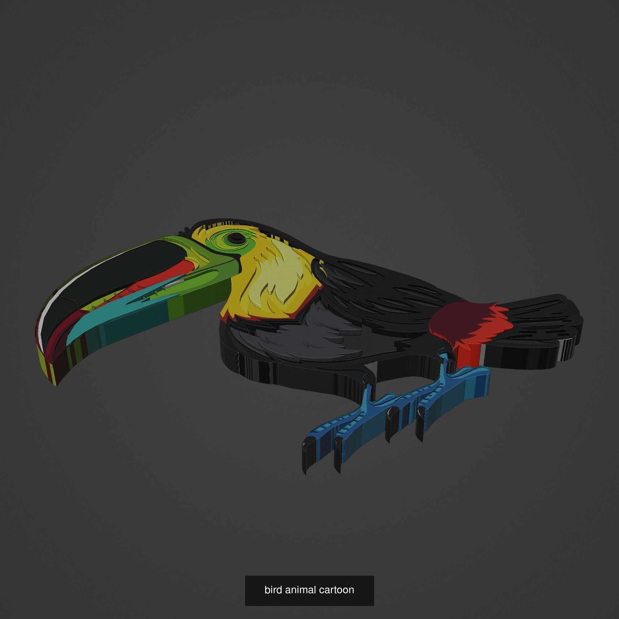 Animal Cartoon Mega Pack 95 Printing Model 3D Model Collection_46