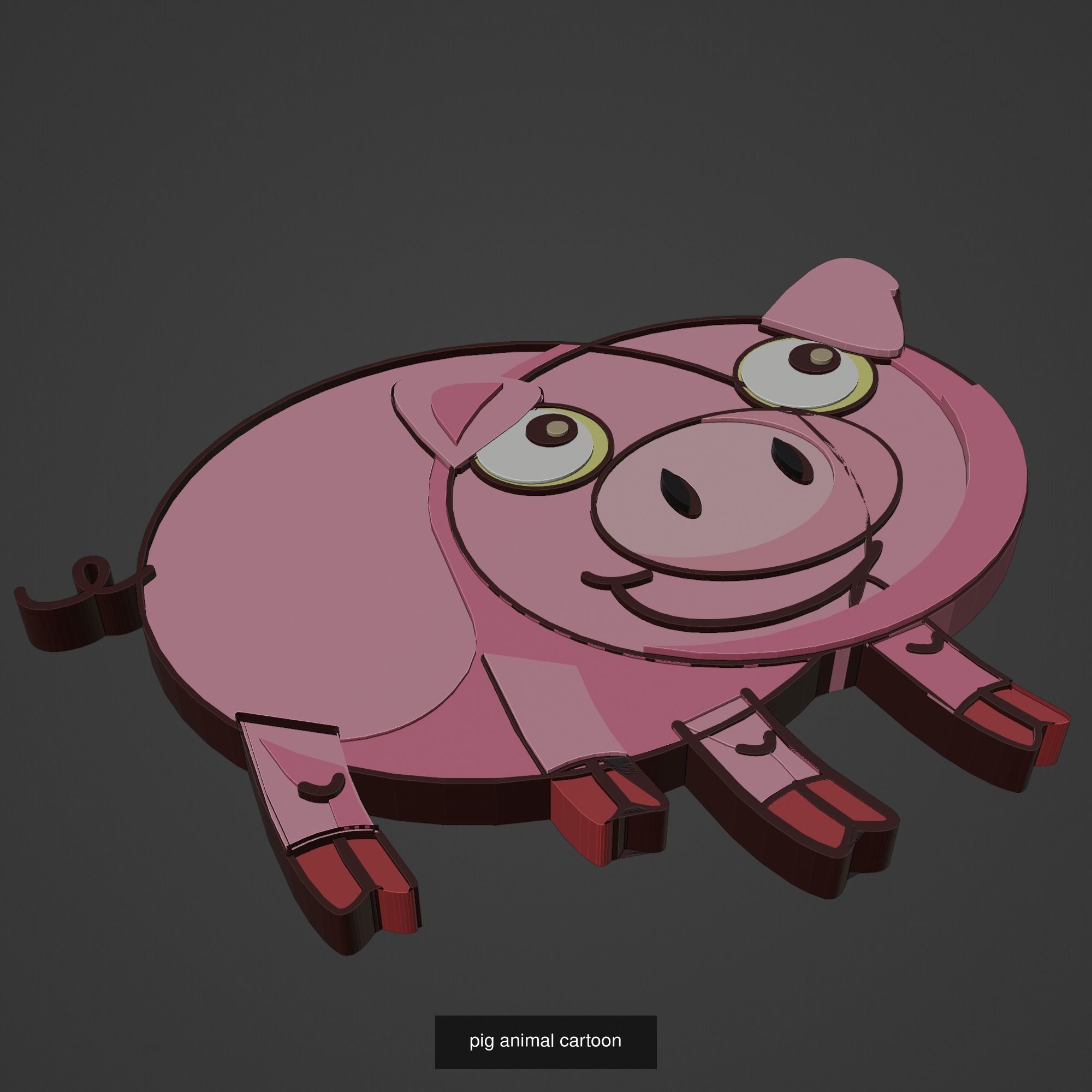 Animal Cartoon Mega Pack 95 Printing Model 3D Model Collection_71