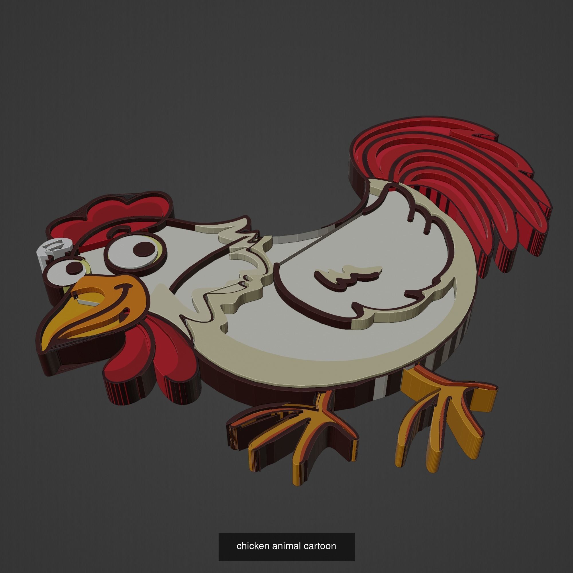 Animal Cartoon Mega Pack 95 Printing Model 3D Model Collection_80