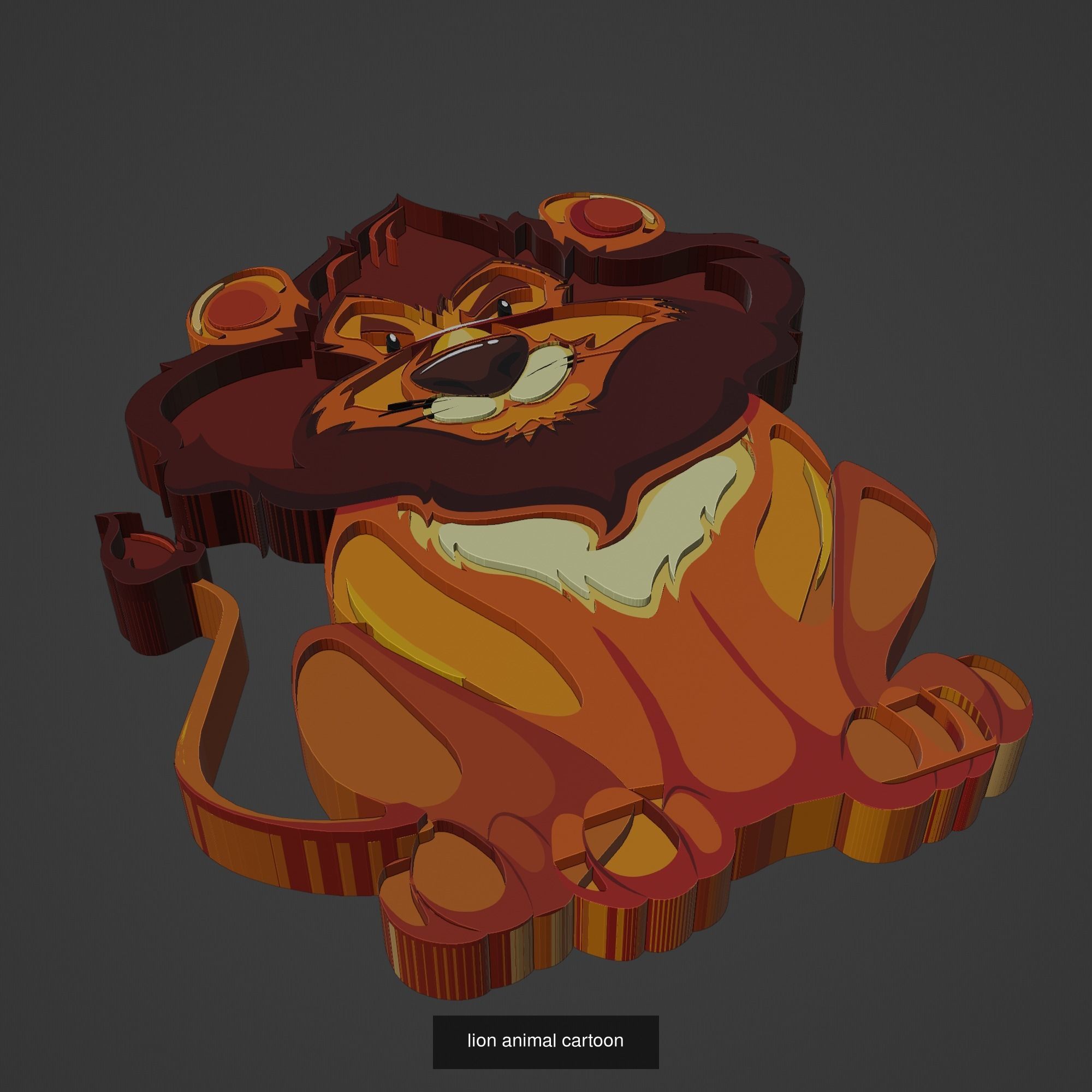 Animal Cartoon Mega Pack 95 Printing Model 3D Model Collection_52