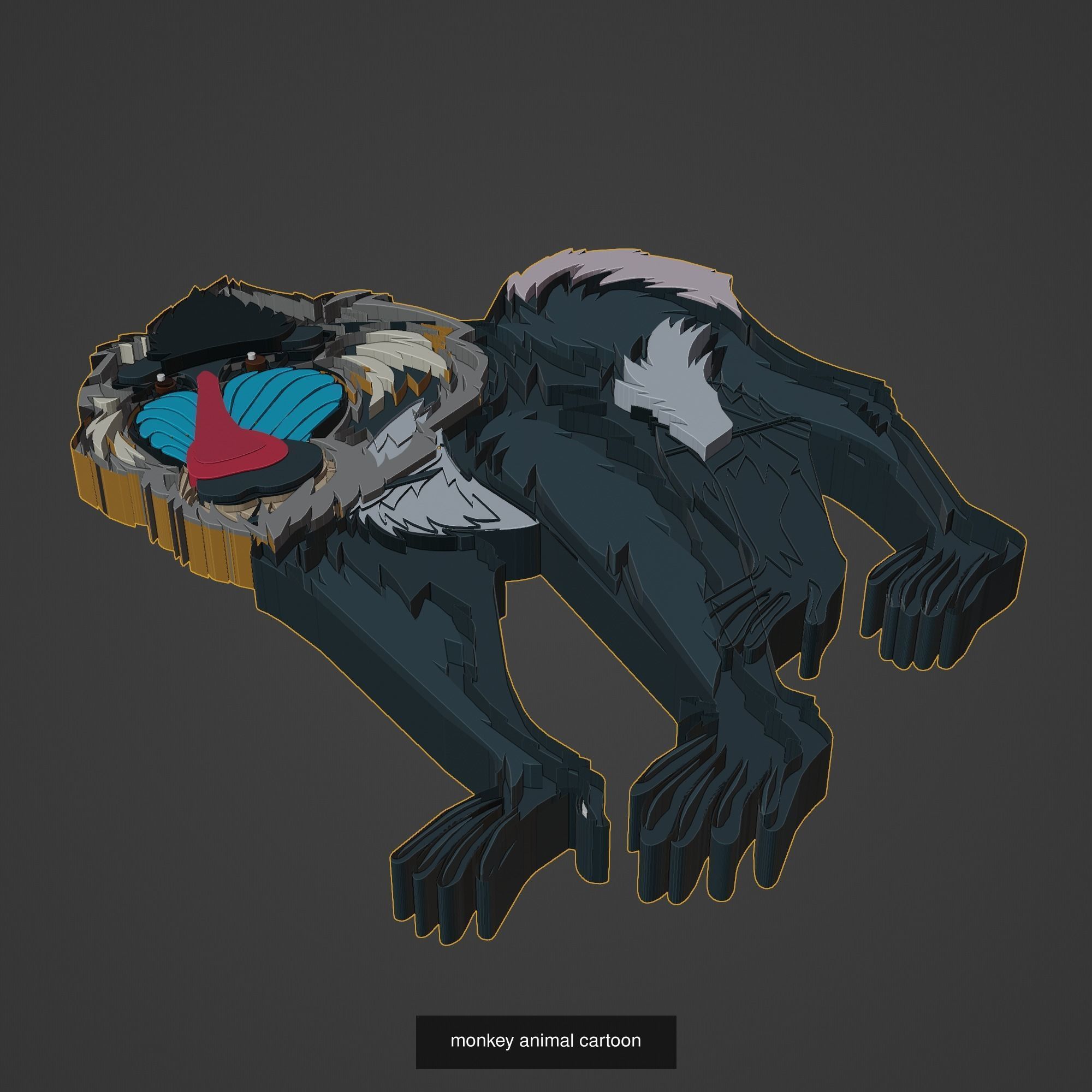 Animal Cartoon Mega Pack 95 Printing Model 3D Model Collection_106