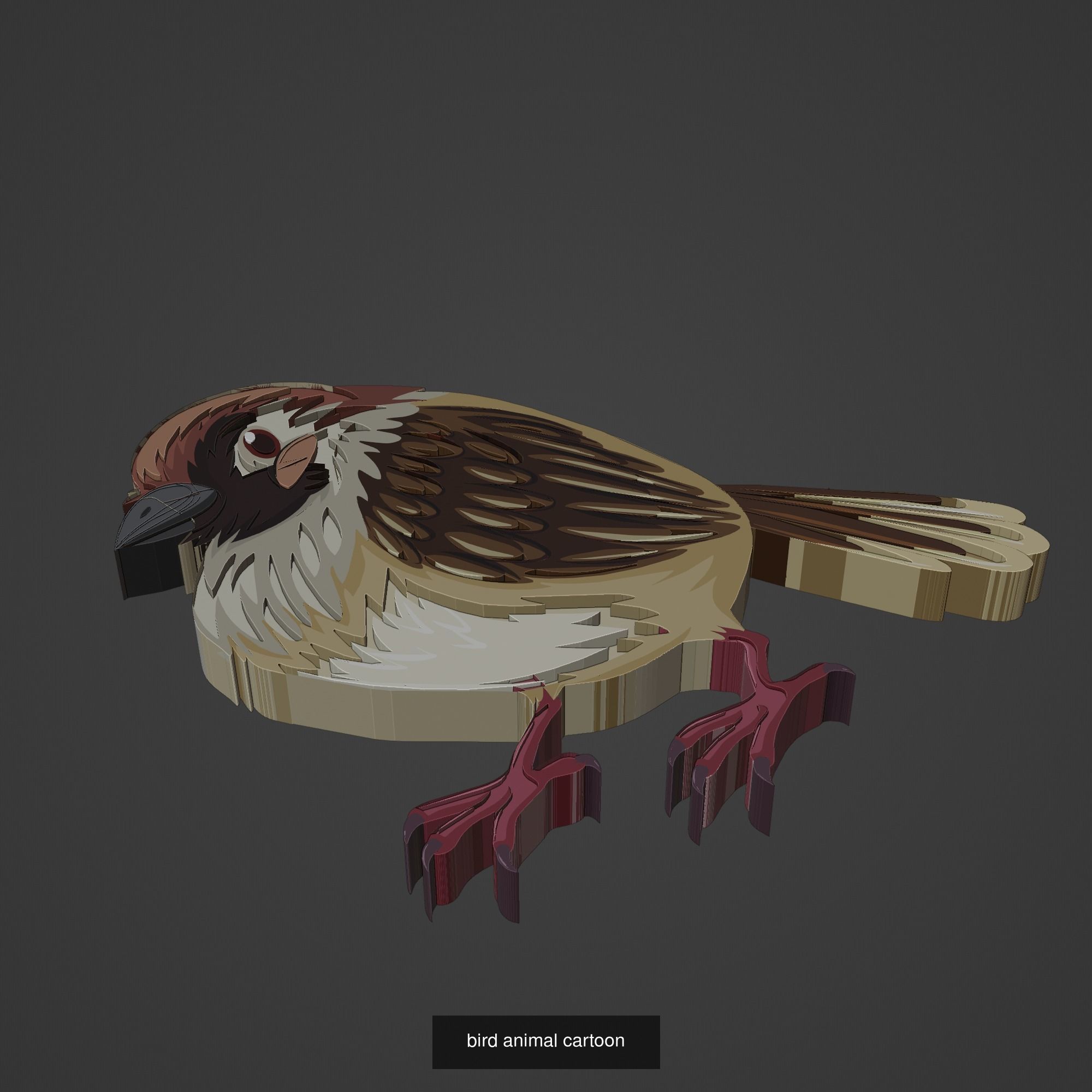 Animal Cartoon Mega Pack 95 Printing Model 3D Model Collection_33