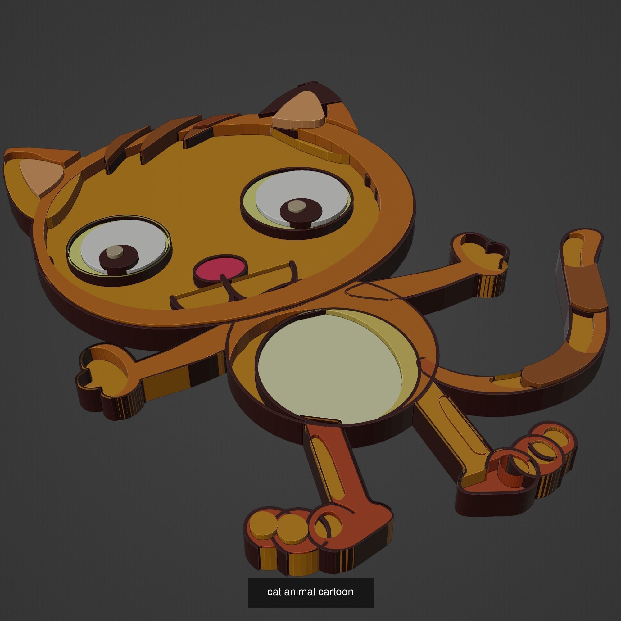 Animal Cartoon Mega Pack 95 Printing Model 3D Model Collection_73