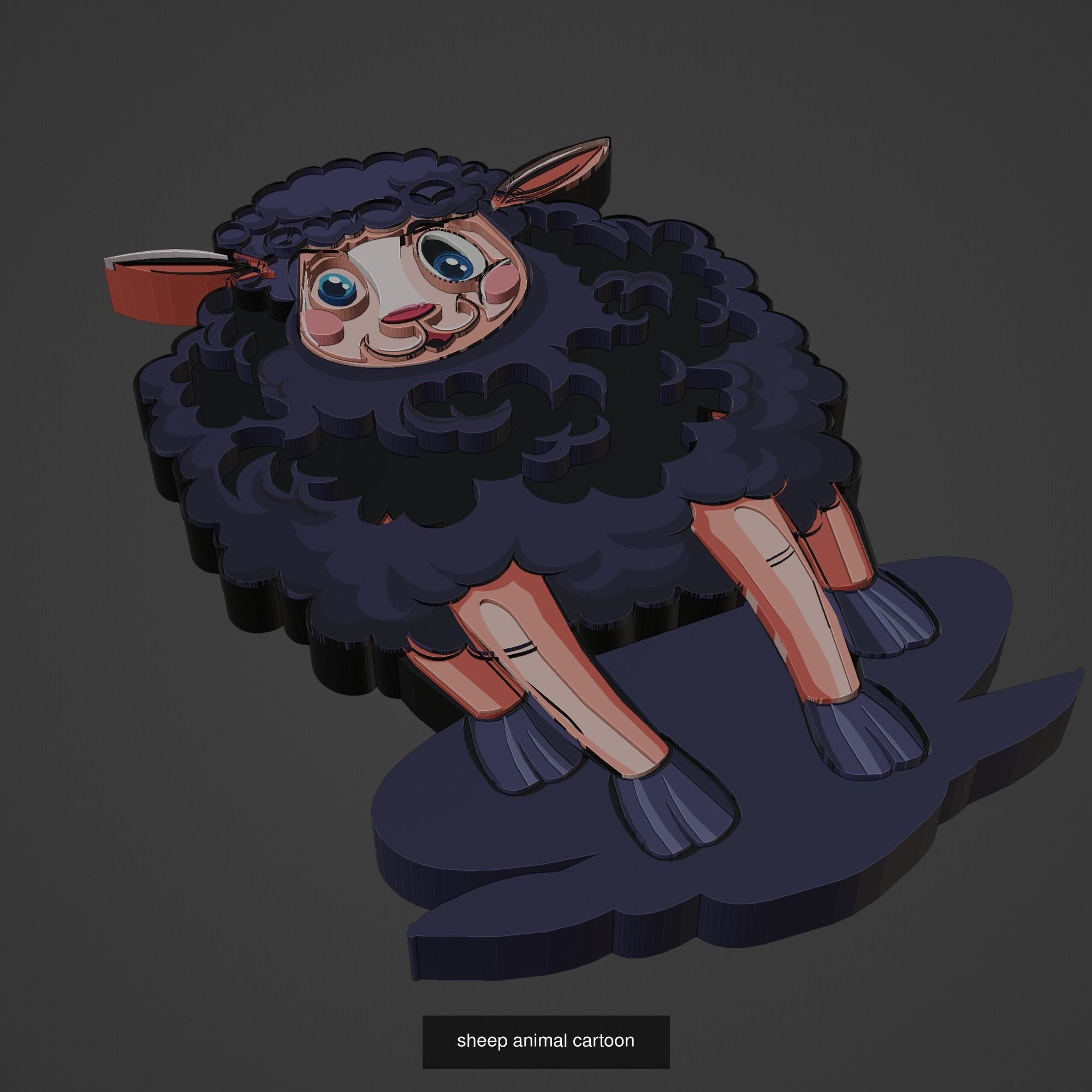 Animal Cartoon Mega Pack 95 Printing Model 3D Model Collection_69