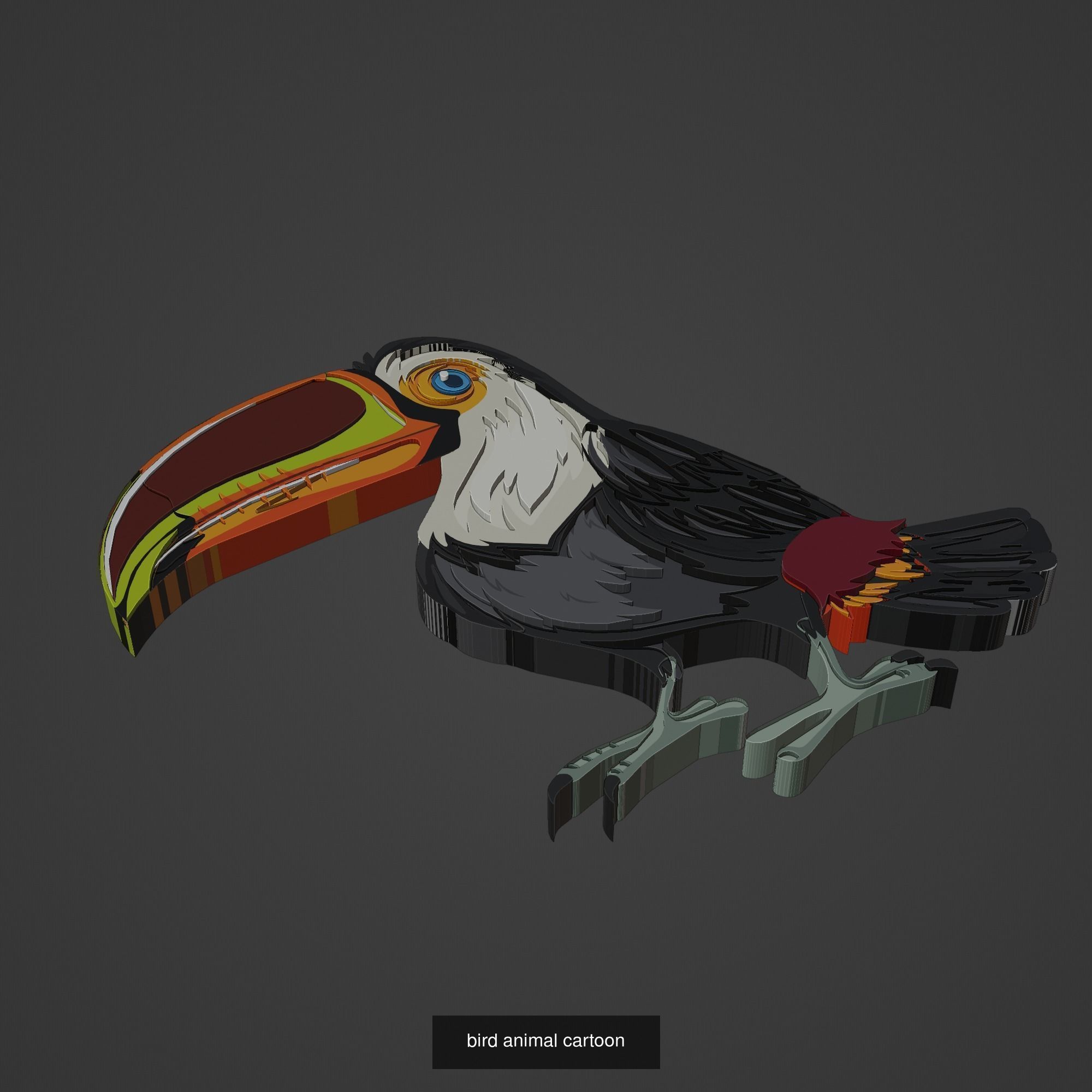 Animal Cartoon Mega Pack 95 Printing Model 3D Model Collection_40