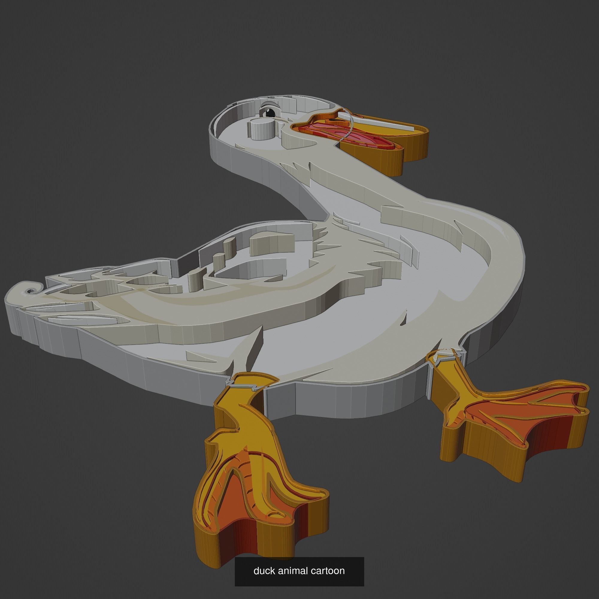 Animal Cartoon Mega Pack 95 Printing Model 3D Model Collection_64