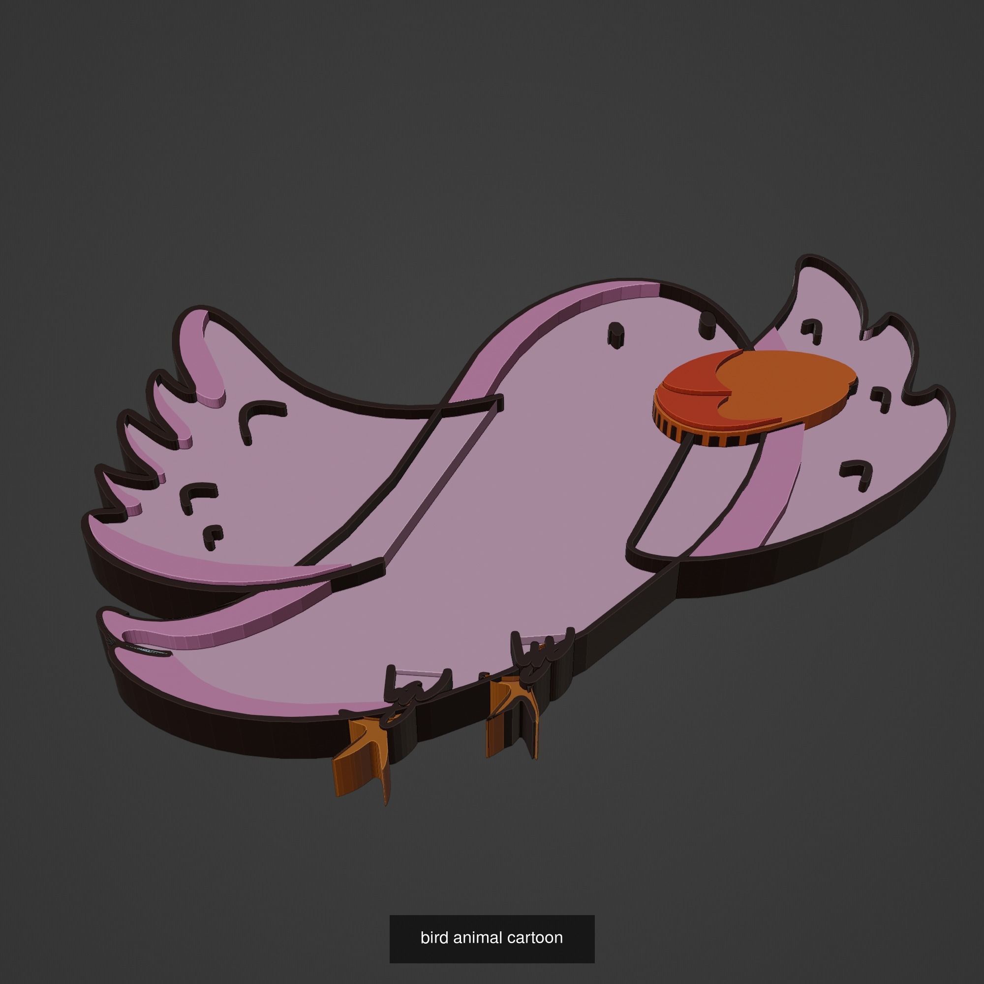 Animal Cartoon Mega Pack 95 Printing Model 3D Model Collection_79