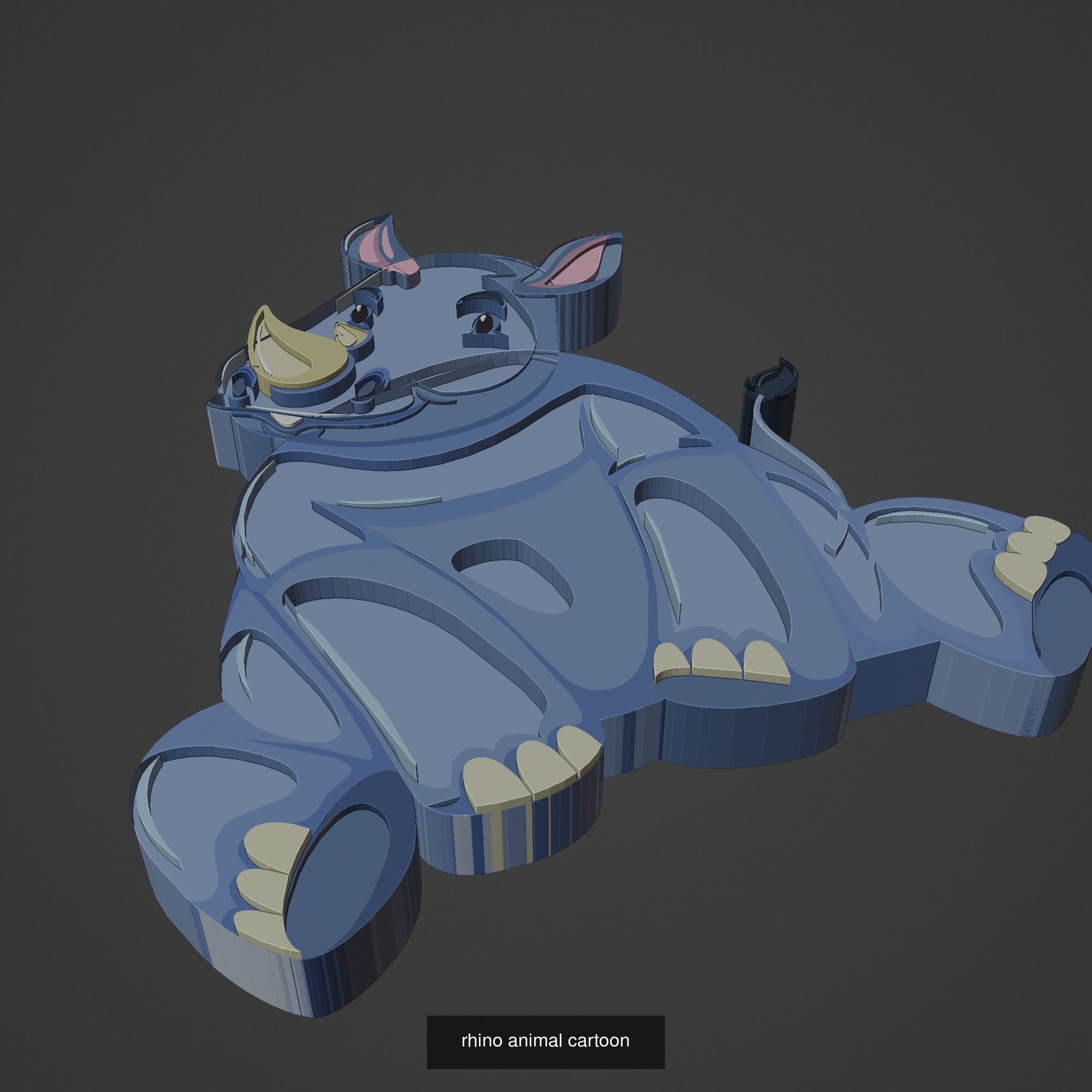 Animal Cartoon Mega Pack 95 Printing Model 3D Model Collection_44