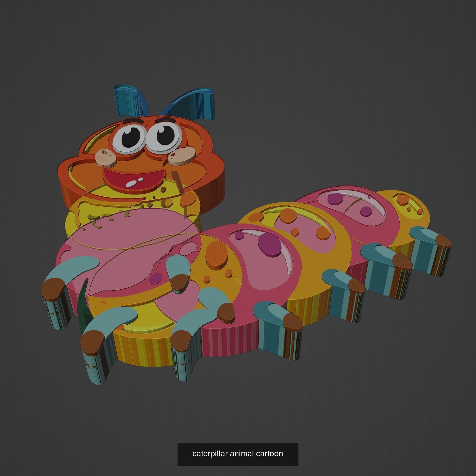 Animal Cartoon Mega Pack 95 Printing Model 3D Model Collection_22