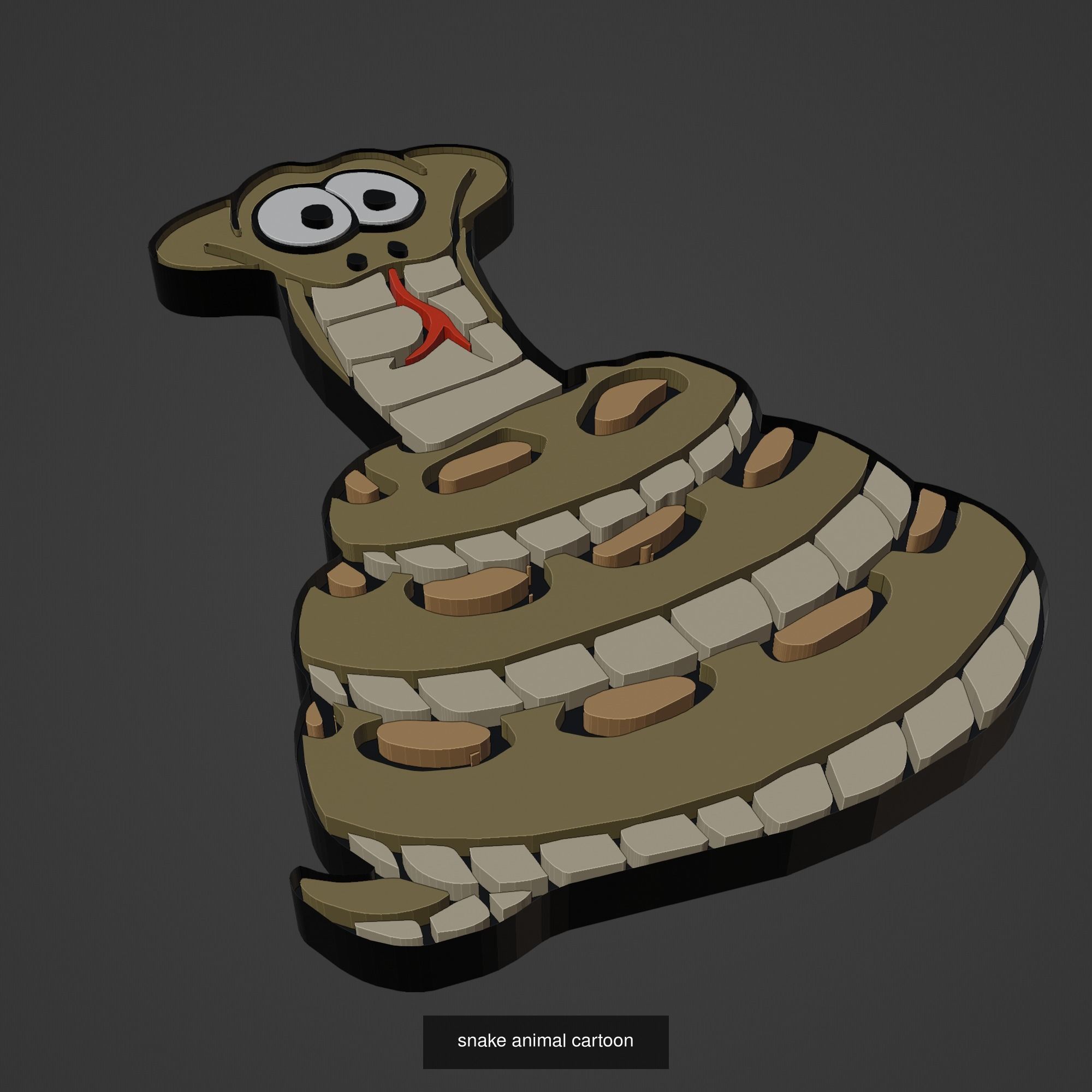 Animal Cartoon Mega Pack 95 Printing Model 3D Model Collection_89