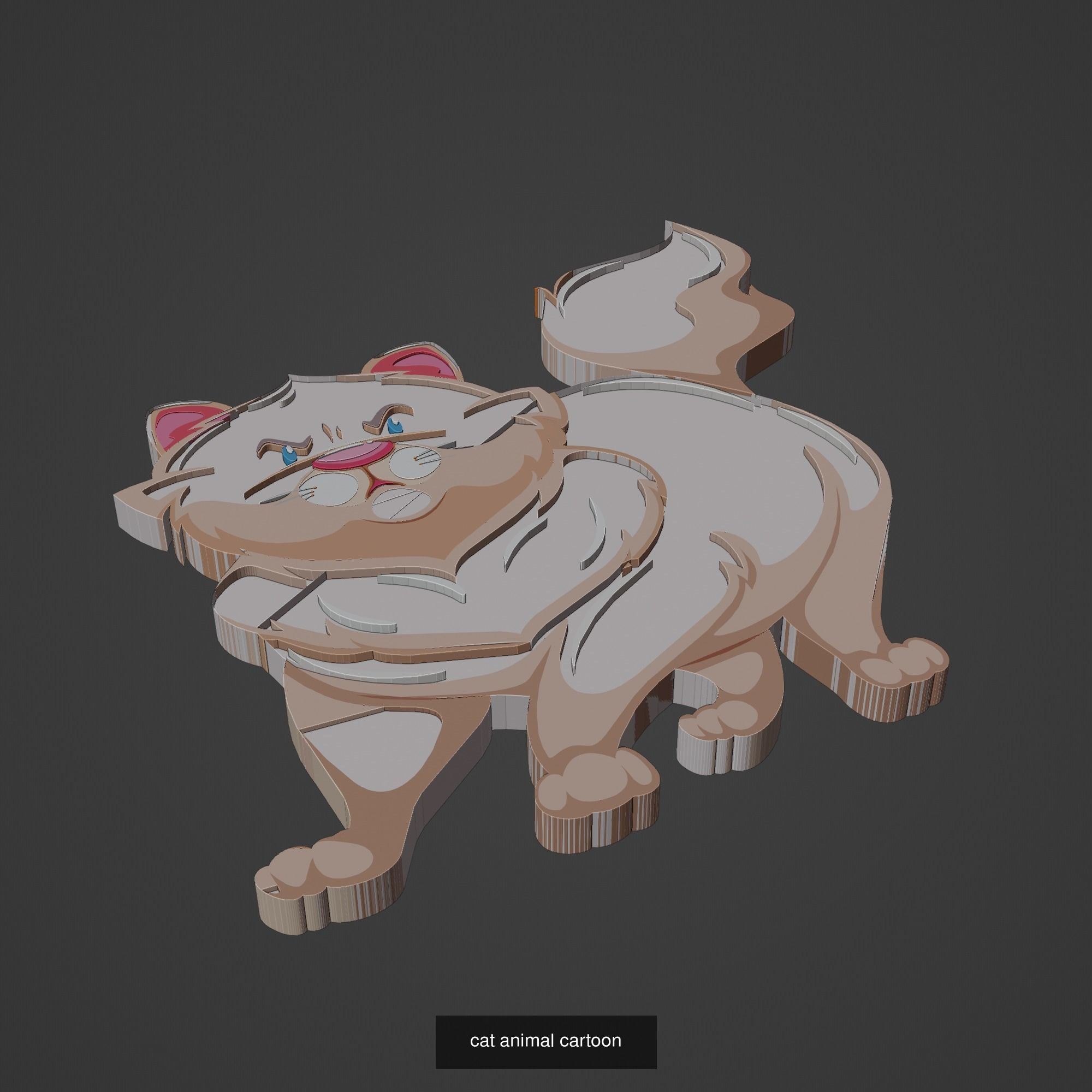 Animal Cartoon Mega Pack 95 Printing Model 3D Model Collection_27
