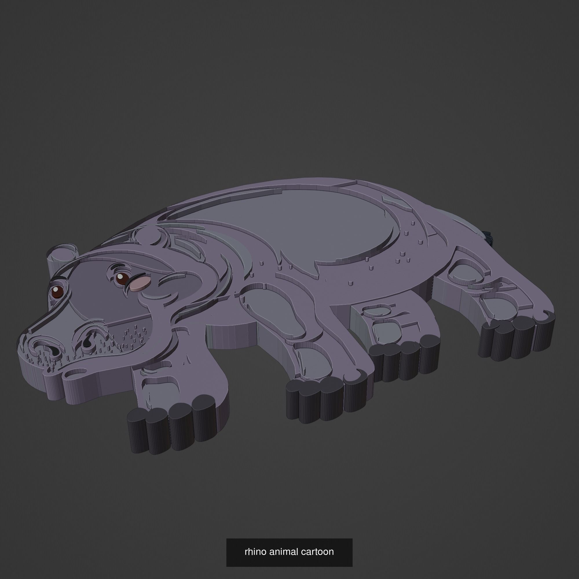 Animal Cartoon Mega Pack 95 Printing Model 3D Model Collection_104